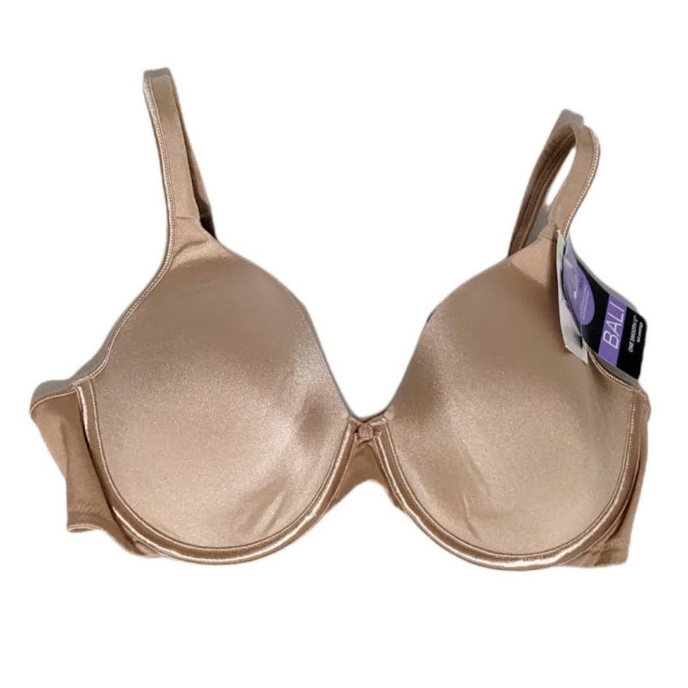 Bali One Smooth U Minimizer Bra 38B Beige Nude Underwire Full Coverage 3470